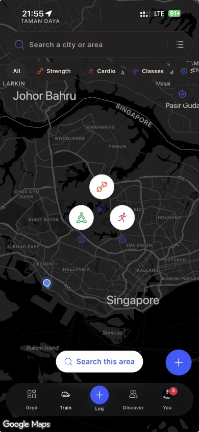 Nobo fitness discovery map